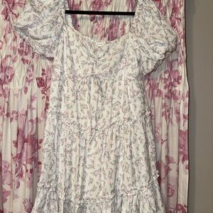 Altar'd State Pink and Green Floral Dress